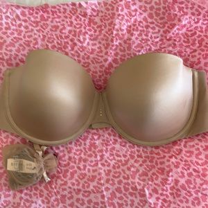 NWT 36D Biofit Nude color strapless bra